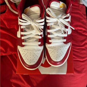 Nike Red and White Sneakers